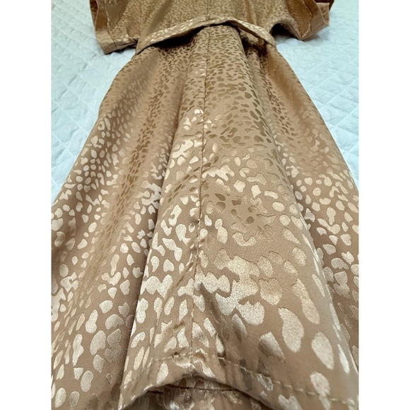 Silky Karen Millen Italian Jacquard Faux Wrap Luxe Mini Dress Pink Leopard Sz 2 - Picture 11 of 16